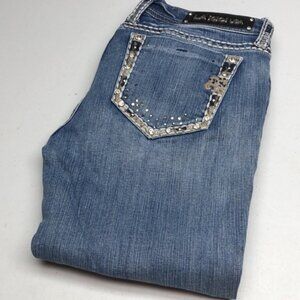 VINTAGE LA IDOL LIGHTWASH SLIM STRAIGHT JEANS 31x30 💎